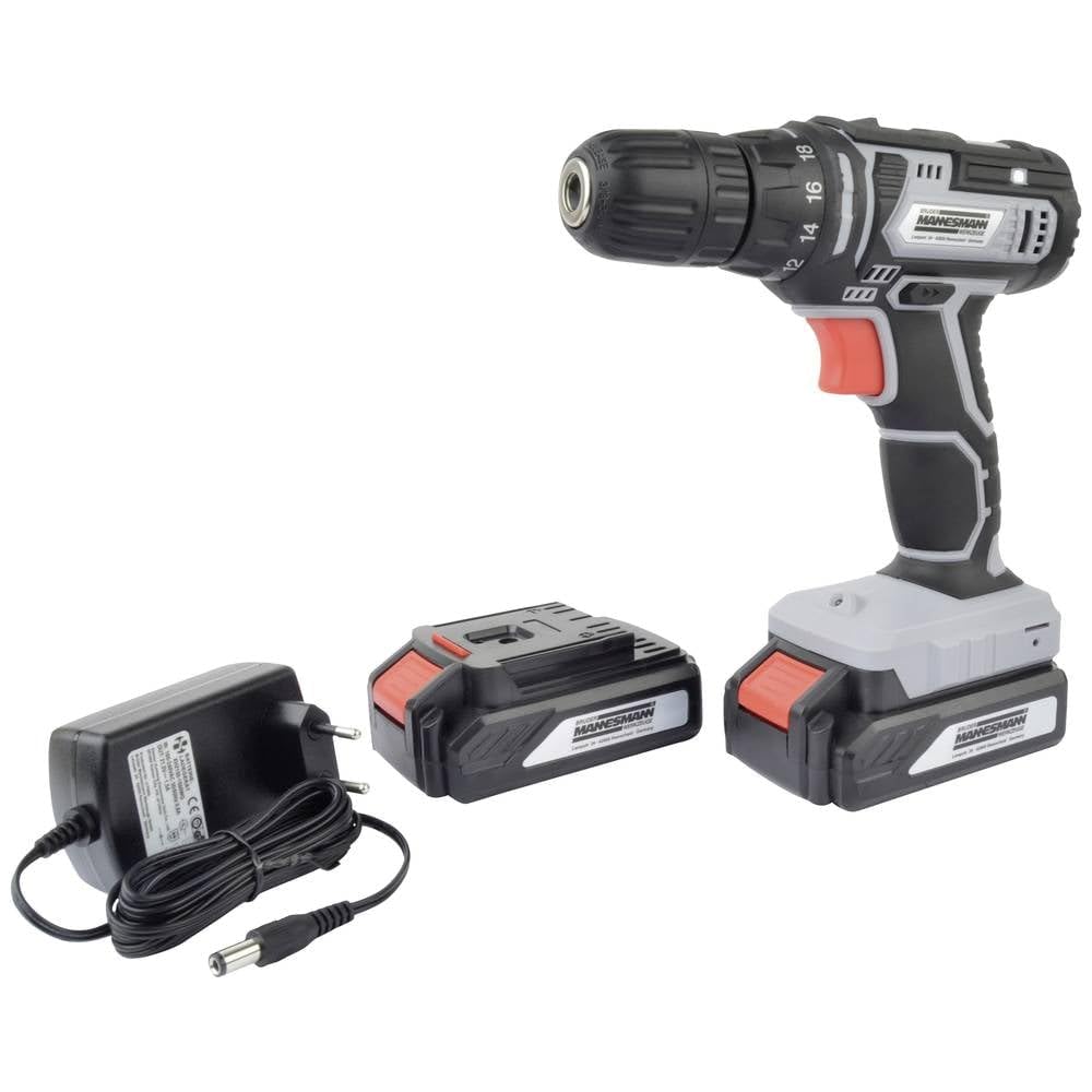 Brüder Mannesmann Akku-Bohrschrauber, 20 Volt, Lithium-Ionen, 2-gang, 2 Akkus | M17690 inkl. Schnell