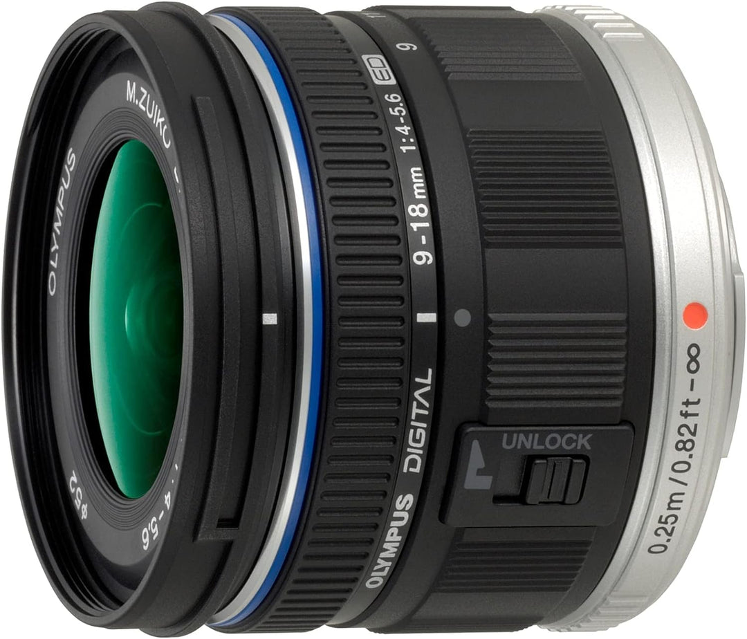 Olympus M.Zuiko Digital ED 9-18mm F4.0-5.6 Objektiv, Weitwinkelzoom, geeignet für alle MFT-Kameras (
