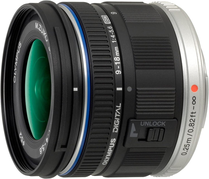 Olympus M.Zuiko Digital ED 9-18mm F4.0-5.6 Objektiv, Weitwinkelzoom, geeignet für alle MFT-Kameras (