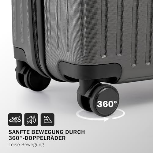 COOLIFE Koffer Trolley-Koffer Hartschalen-Koffer Rollkoffer Reisekoffervon ABS-Material mit TSA-Schl