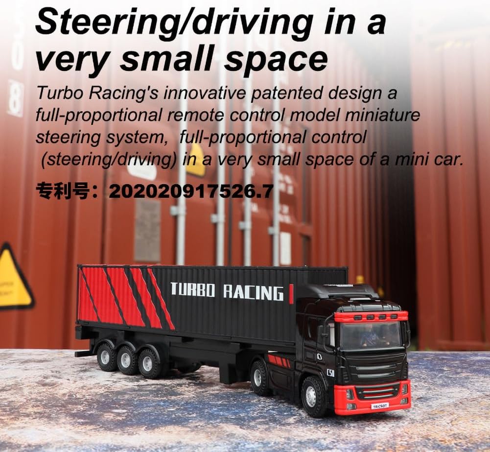 FLYCOLOR Turbo Racing 1:76 C50 RTR Traktor Fernbedienung LKW Vierradantrieb Simulierte Scheinwerfer