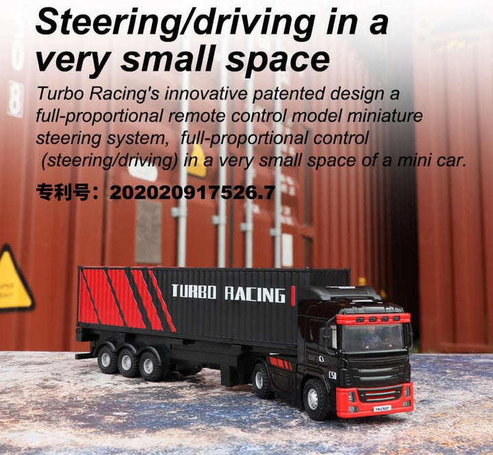 FLYCOLOR Turbo Racing 1:76 C50 RTR Traktor Fernbedienung LKW Vierradantrieb Simulierte Scheinwerfer