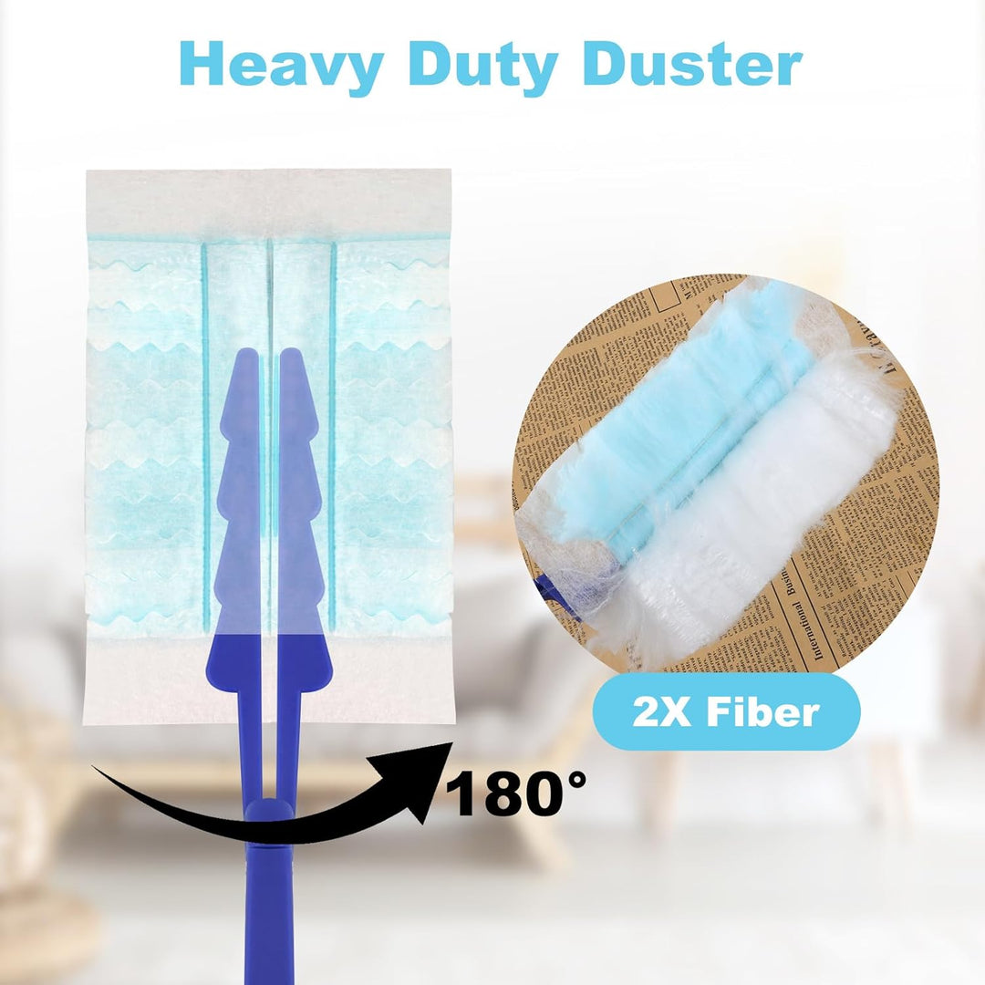 20 Stück Staubmagnet Duster mit 1 Handgriff, Staubtuch Antistatisch Nachfüllung, Reinigungsstaub Sta