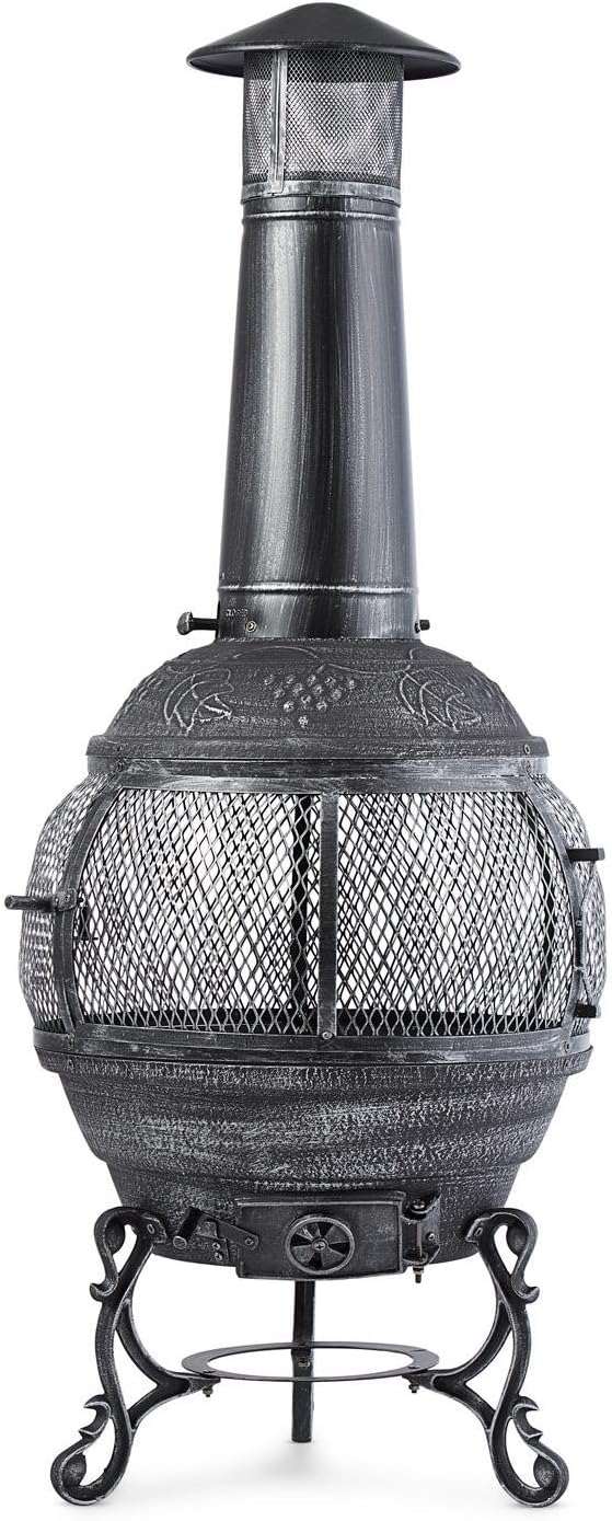 Blumfeldt Flavius, Feuerstelle, Gartenofen, Gartenkamin, Terrassenofen, Aztekenofen, Gusseisen, 360°