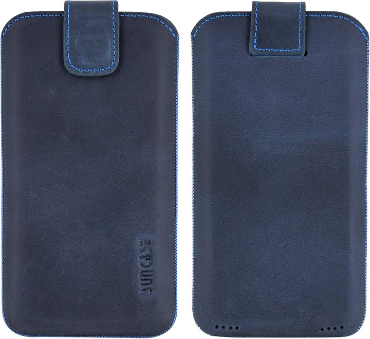Suncase Leder Tasche kompatibel mit iPhone 16 Pro (6,3 Zoll) Hülle mit ZUSÄTZLICHER Transparent Case
