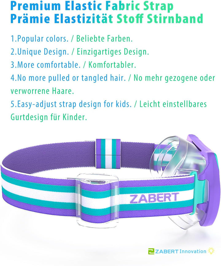 ZABERT Prämie Kinder Taucherbrille,Kinder Schwimmbrille für 2-14 Jahre Jungen Mädchen, bequem elasti