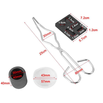 Graphittiegel-Kit, hochreiner Graphittiegel + Tong + Bowl + Combo Ingot Torch Schmelzkit Form 2800 G