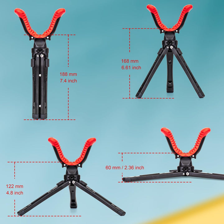 Zeadio Kamerastativ-Auflage, 2,4-6,6 Zoll (6,1-16,8 cm) höhenverstellbare Stativhalterung mit 360-Gr