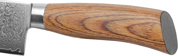 Wakoli EDIB Pro Damast Santoku Messer mit Gravur – Personalisiertes Küchenmesser, 16cm Klinge aus 67