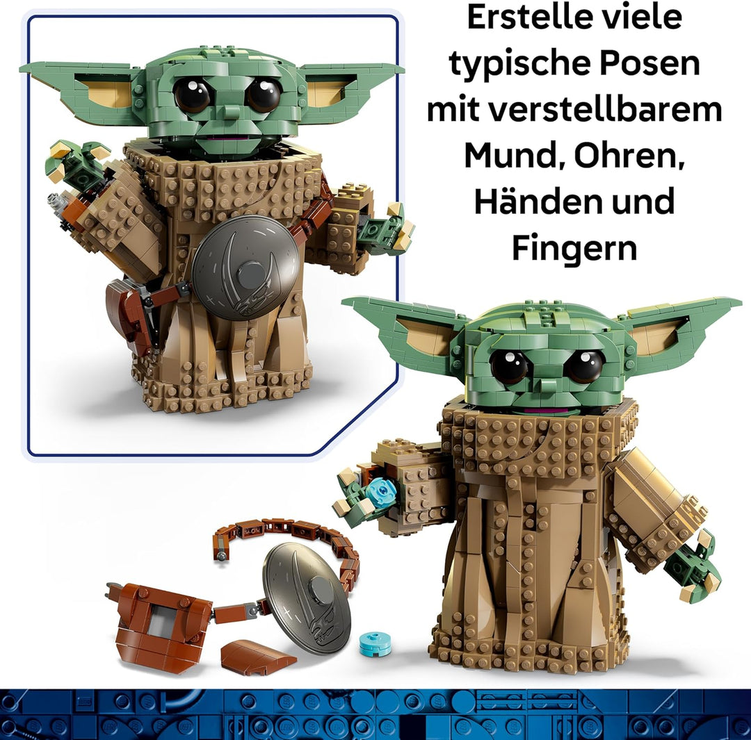 LEGO Star Wars 75446 Grogu (Lehrling des Mandalorianers) - Spielfigur Modellbau mit Beskar-Rüstung a
