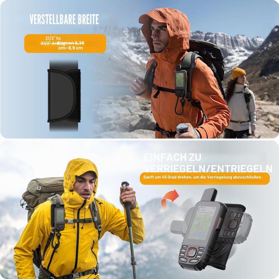 TUSITA Rucksack Halterung Zubehör Kompatibel mit Garmin Handheld GPS Geräte - Schultergurt Halterung