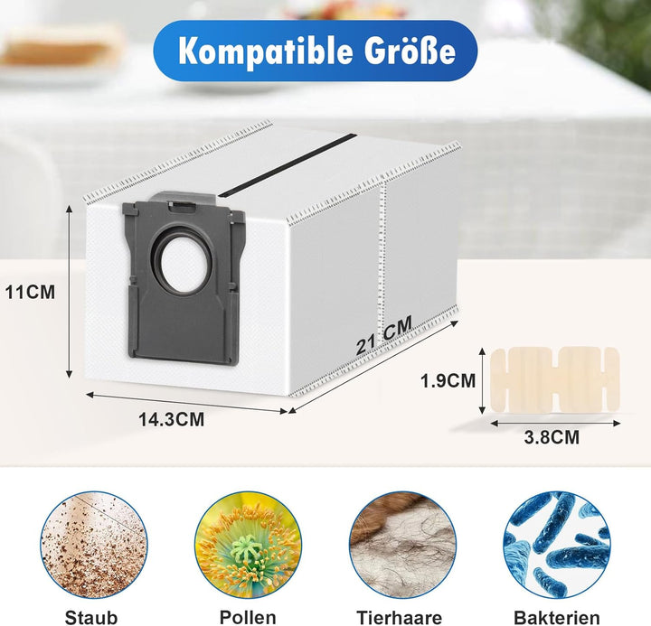 4 Stück Wiederverwendbar Staubbeutel Zubehör für Dreame X50 Ultra Complete / X40 Ultra Complete / L1