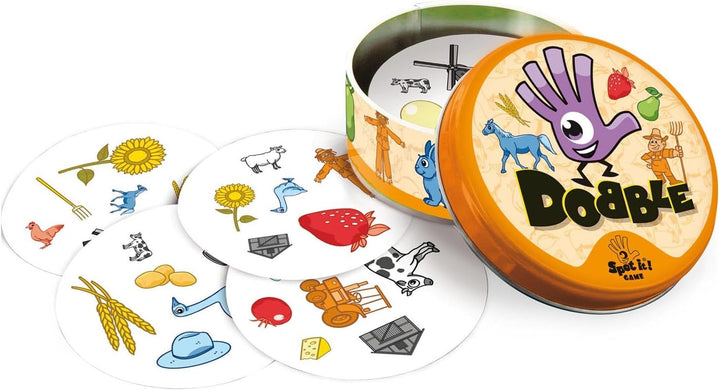 Zygomatic Dobble Bauernhof - Kartenspiel - 5 Spiele in 1 - Niederländische Sprache