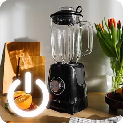 Standmixer Bechermixer, Smoothie, Smoothie-maker, Behälter, 1200W, Schwarz, Schwarz HUS1007