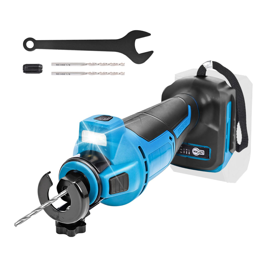 Akku Trockenbauschneider für Makita 18V, Bürstenloses Trennwerkzeug mit LED-Licht, Tiefenverstellbar