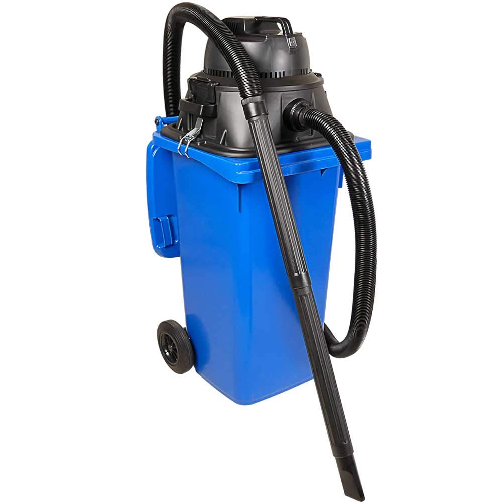 BRB Nass-/Trockensauger/Industriesauger 1100 Watt, mit 120 Liter Behälter (DIN Mülltonne) (blau), Bl