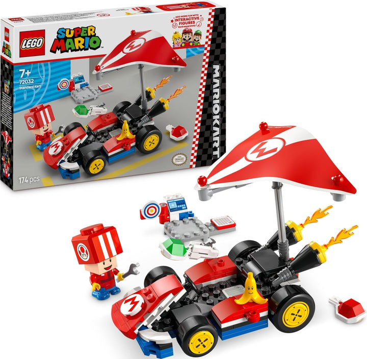 LEGO Super Mario: Mario Kart – Standard-Kart, Nintendo Sammlerstück, Geschenk für Kinder, lässt Jung