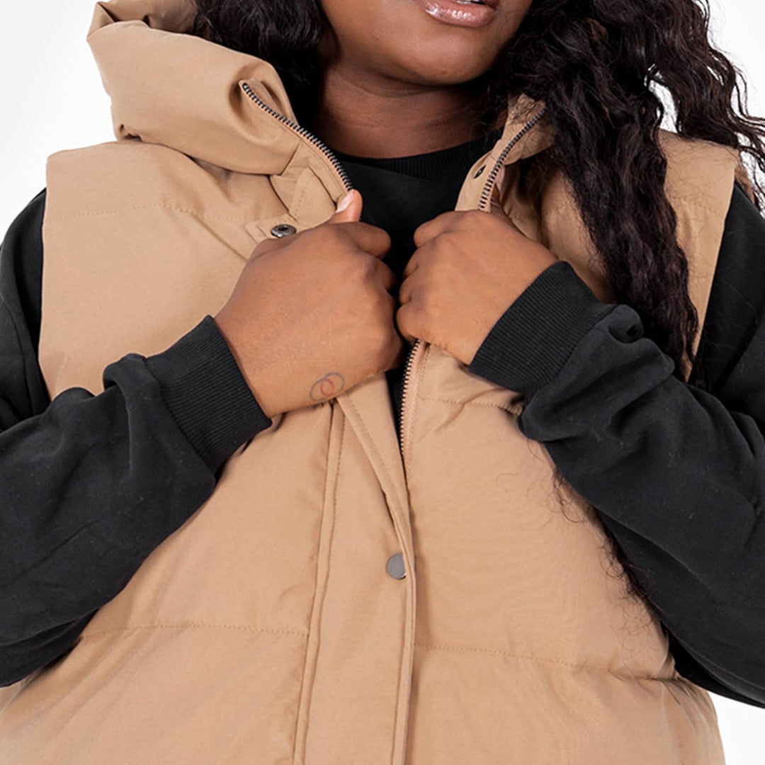 Lovedrobe Women's Gilet Ladies Hooded Body Warmer Sleeveless Jacket Quilted Winter Coat Padded Longl