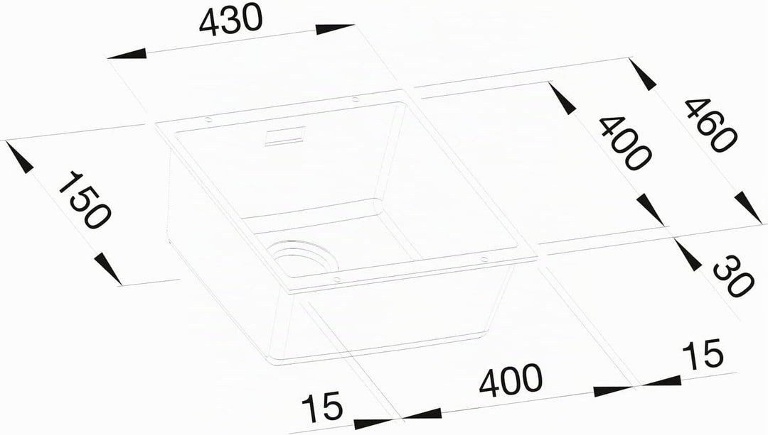BLANCO SUBLINE 400-U | SILGRANIT anthrazit | Einbauart: Unterbau | ohne Ablauffernbedienung | 50er U