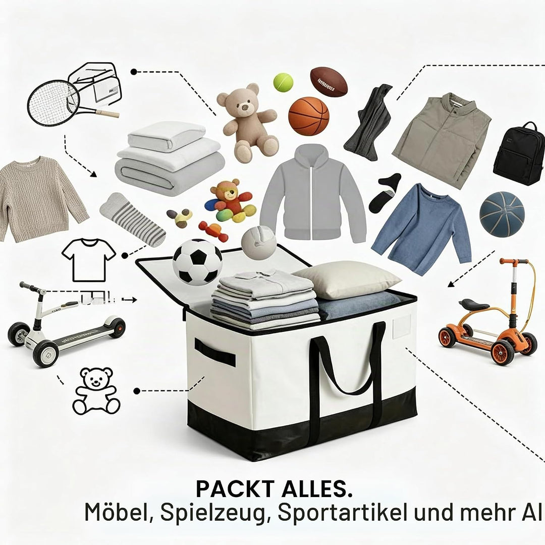 Schwere Duty-Umzugstaschen 8 Pack, Grosse Aufbewahrungstüten Behälter mit Rucksackgurten, starken Gr