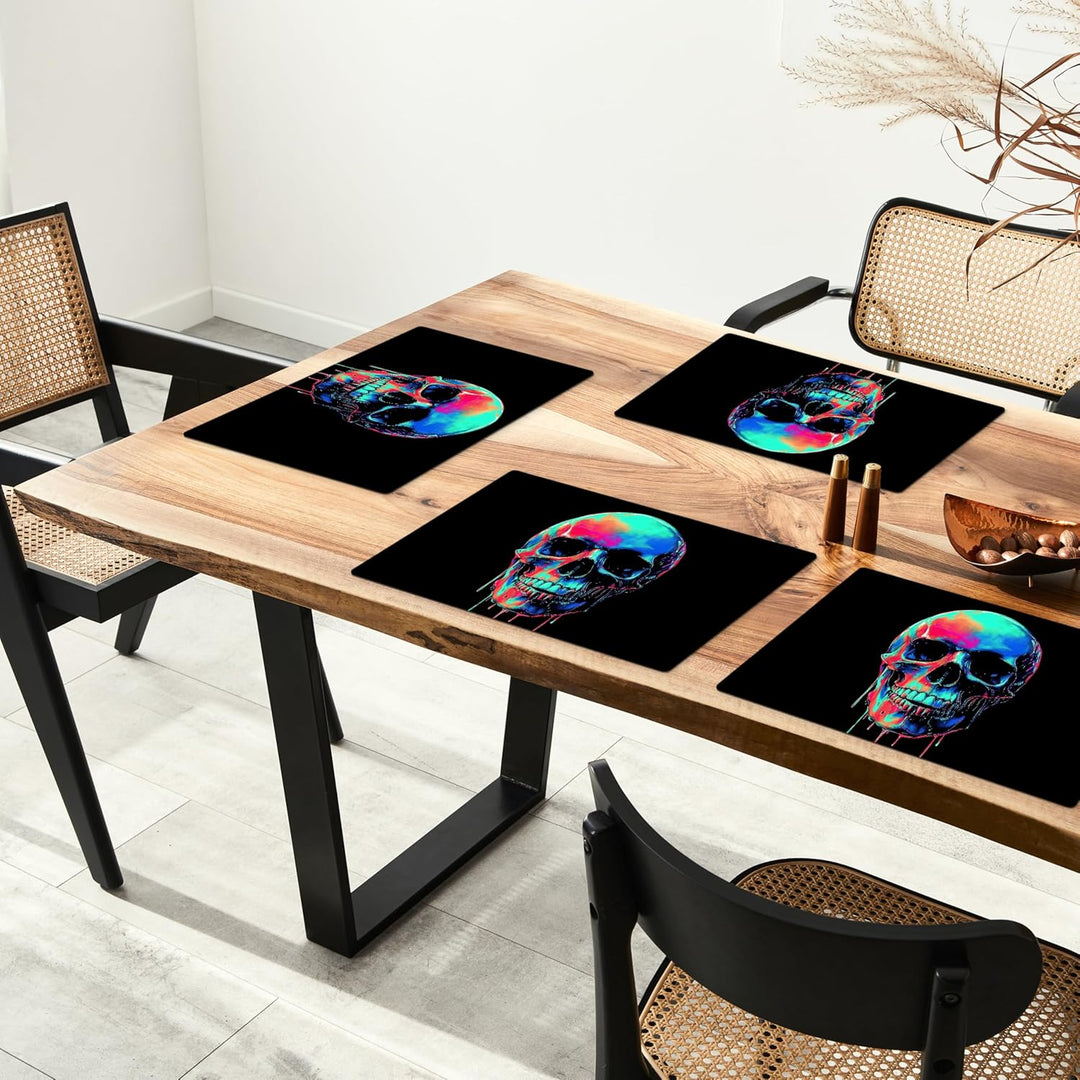 KitchenYeah© Platzsets Abwaschbar 6-Teilig 45x30 cm Tischsets Platzdeckchen rutschfeste Platzset Unt