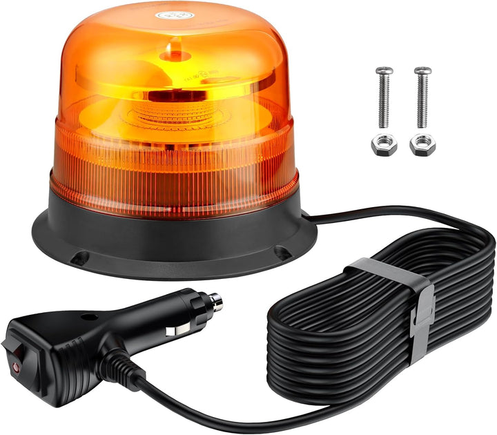 PROZOR 24LEDs Notfall Warnblinklicht mit E-Mak, 7 Blitzmodus 24W 12V/24V Rundumleuchte Wasserdicht W