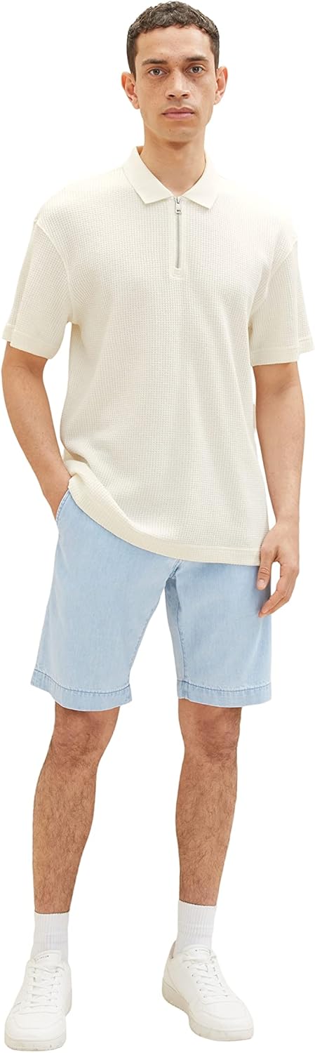 TOM TAILOR Herren Bermuda Shorts 28 10112 - Clean Light Stone Blue Denim, 28 10112 - Clean Light Sto