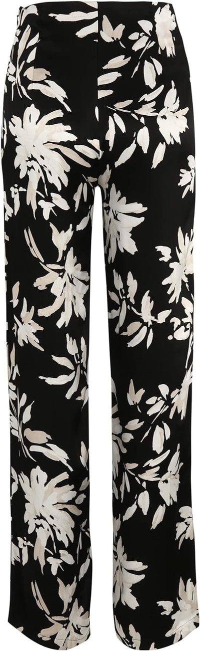 Tamaris Damen ALAMAR AOP Hose mit weitem Bein 36 Black Flower Aop, 36 Black Flower Aop