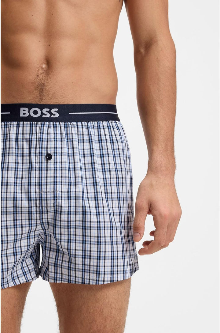 BOSS Herren Boxershorts, 2er Pack S New - Dark Blue405, S New - Dark Blue405