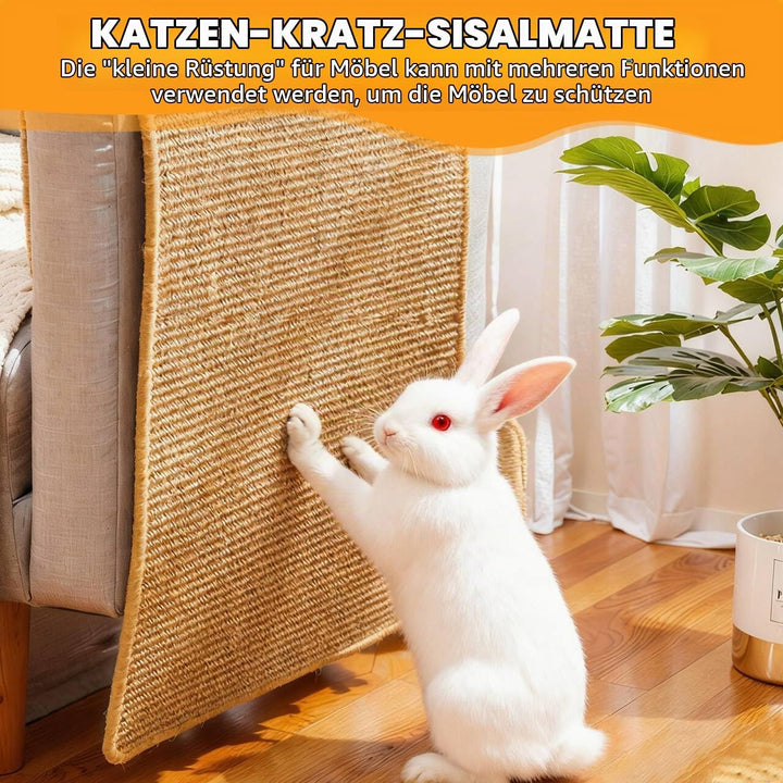 Kratzmatte für Kaninchen, 2 Stück 30×60cm Kratzmatte Kaninchen Kratzteppich Katze Kratzbrett Wand Ha