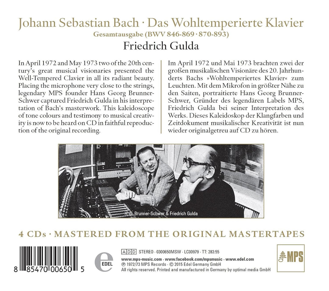 Das Wohltemperierte Klavier, Audio-CD