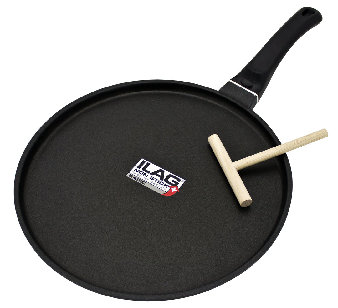 Kopf Crepespfanne Marra (Aluguss, 28 cm, ILAG Beschichtung, Induktion) inkl. Teigverteiler, inkl. Te