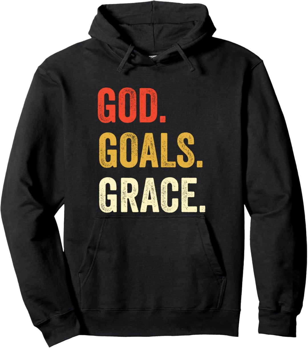 God Goals Grace Christian Workout Fitness Gym Gift Pullover Hoodie