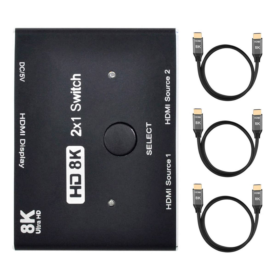 ChenYang CY HDMI Ultra-HD Konverter 8K@60hz kompatibler 2.1 Switch 2-IN-1-OUT UHD Hub Unterstützt HD