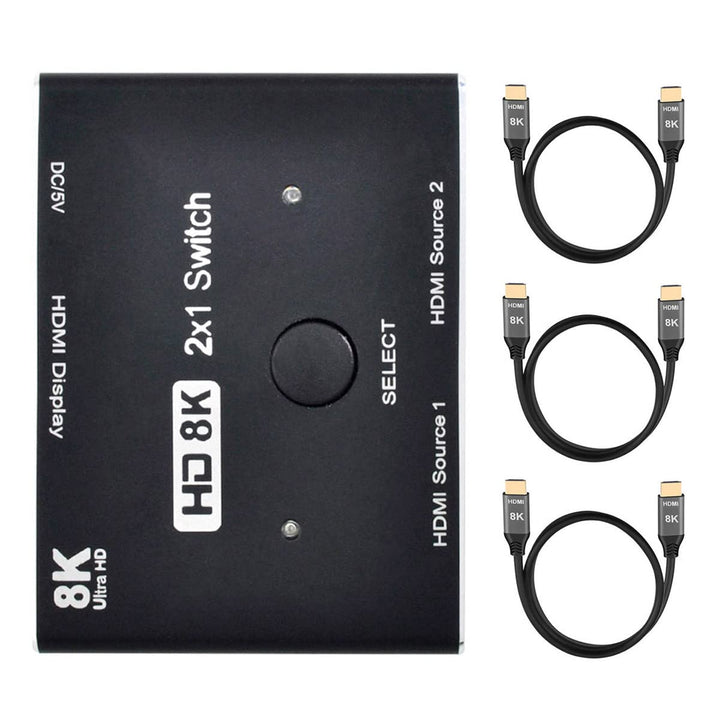 ChenYang CY HDMI Ultra-HD Konverter 8K@60hz kompatibler 2.1 Switch 2-IN-1-OUT UHD Hub Unterstützt HD