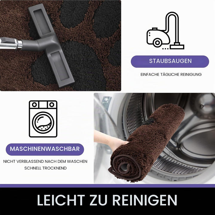 Schmutzfangmatte Türmatte für den Innenbereich 80 x 120 cm, rutschfeste waschbare Matte, flache Inne