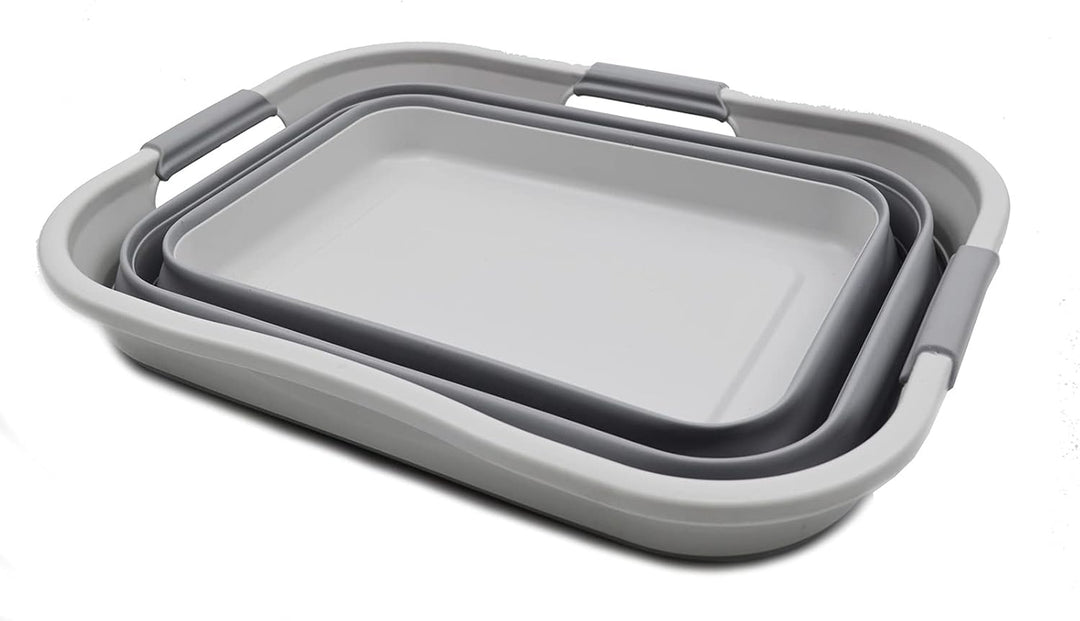 SAMMART 30L Faltbarer Wäschekorb aus Kunststoff – Faltbarer Pop-Up-Aufbewahrungsbehälter/Organizer –