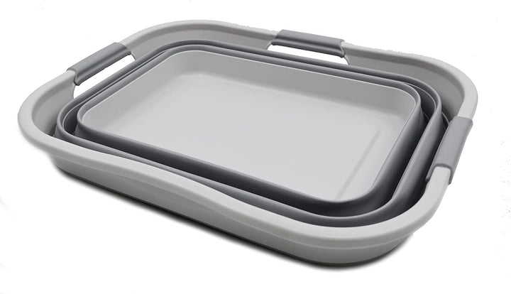 SAMMART 30L Faltbarer Wäschekorb aus Kunststoff – Faltbarer Pop-Up-Aufbewahrungsbehälter/Organizer –