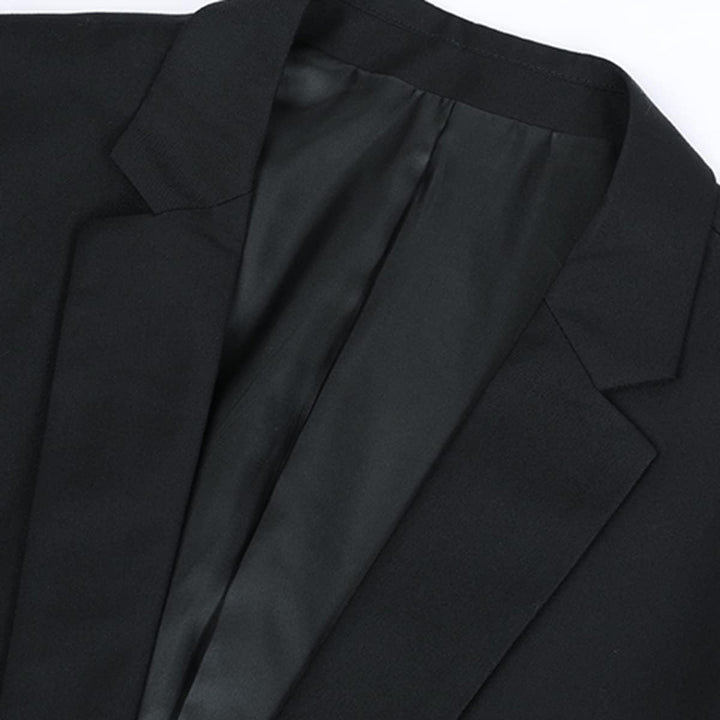 Allthemen Sakko Herren Slim Fit Anzugjacke EIN Knopf Sakko für Business 3XL Schwarz, 3XL Schwarz