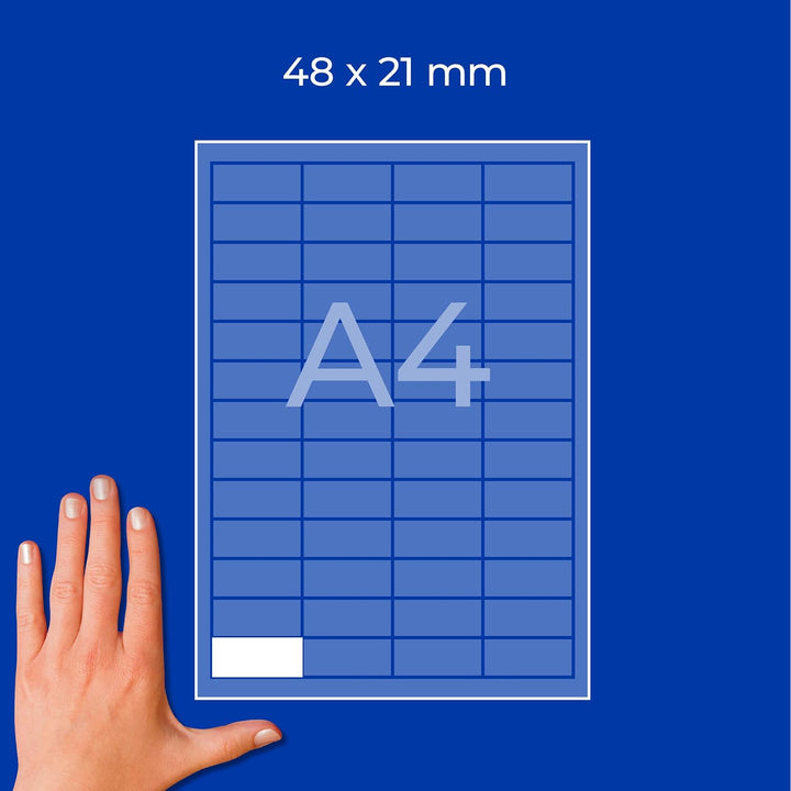 AVERY Zweckform 3650 Universal Etiketten (5.200 Klebeetiketten, 48x21mm auf A4, Papier matt, individ