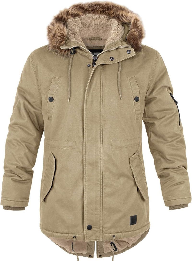 bw-online-shop Winterparka Fishtail mit Futter Herren Parka Jacke 6XL Camel, 6XL Camel