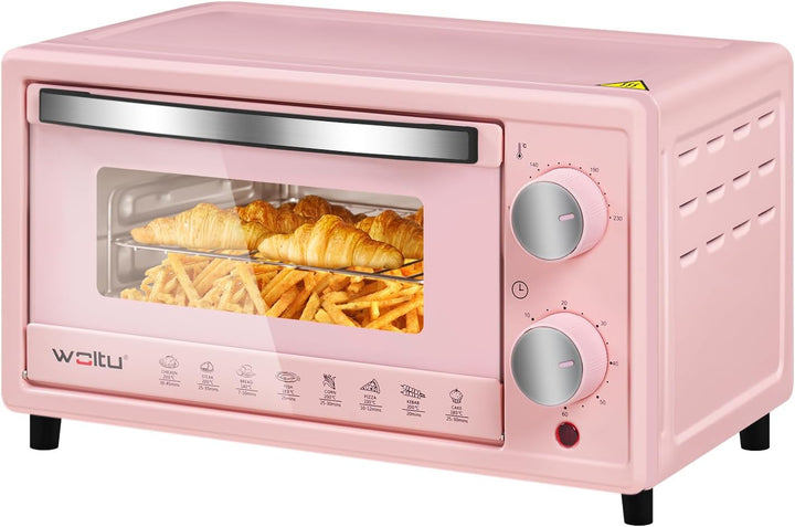 WOLTU Mini Backofen 12 Liter, 800 Watt Toasterofen | Pizzaofen | Krümelblech mit Timer Minibackofen