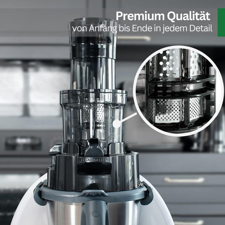 SaftPRO – Slow Juicer, Entsafter passend für den Thermomix TM6, TM5, perfekter kaltgepresster Saft m