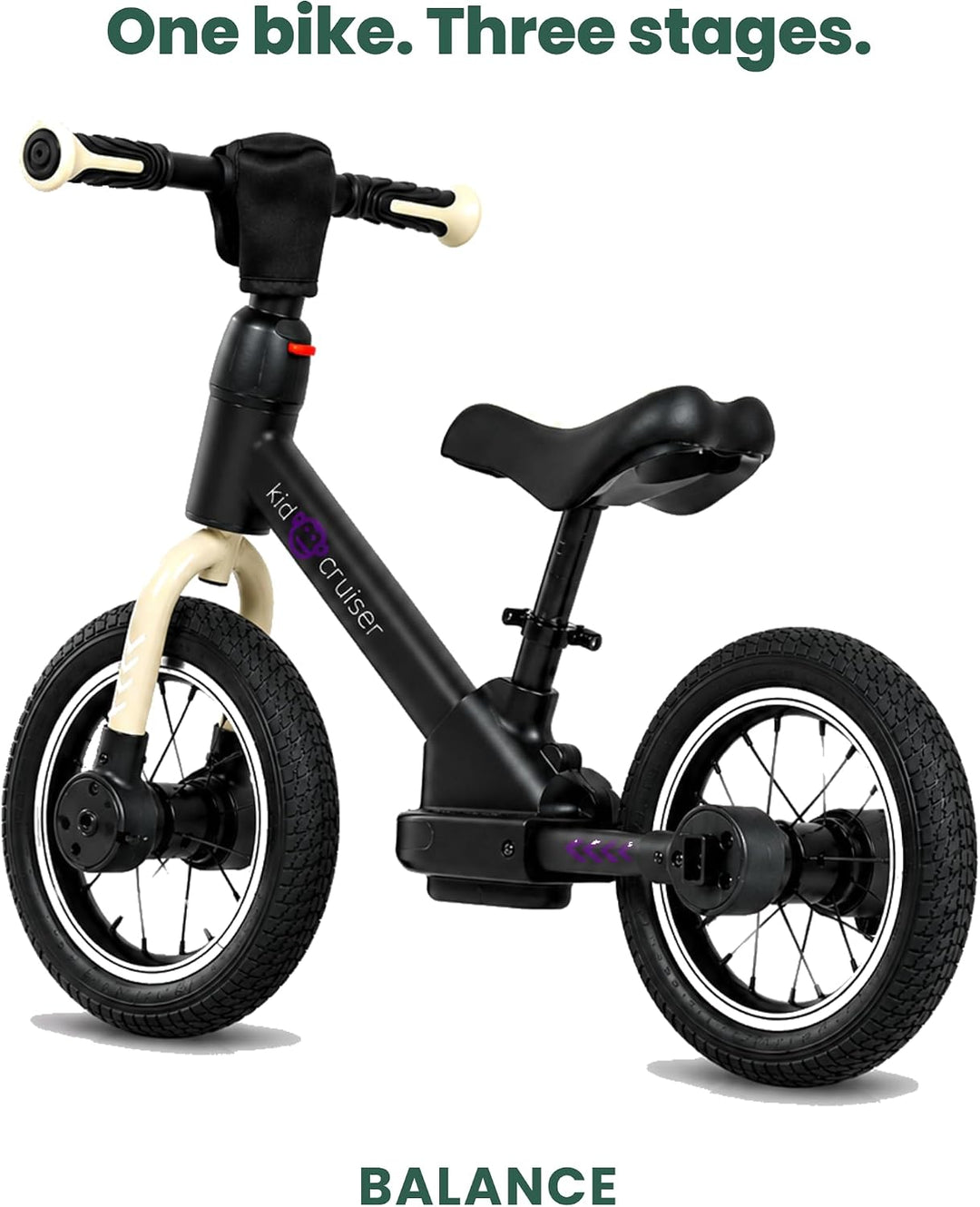Kidcruiser Pedalplay laufrad ab 2 Jahre, ideal zum Radfahren Lernen, 3‑in‑1 mit LED Stützrädern &amp; Pe