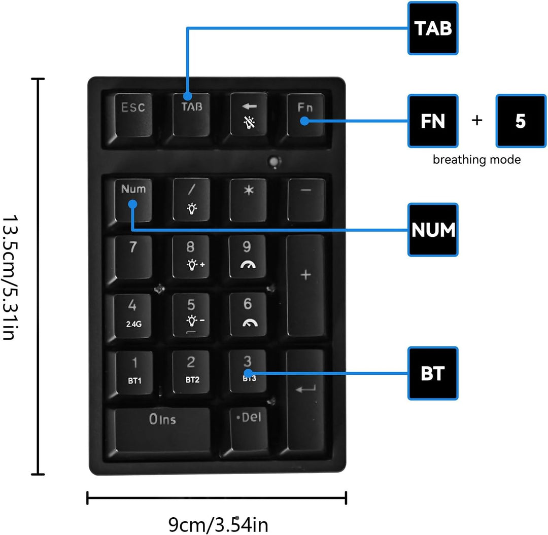 Generisch Zahlenblock | USB Mechanische Kompakte,21 Tasten Nummernblock,Für Laptop Computer, Desktop