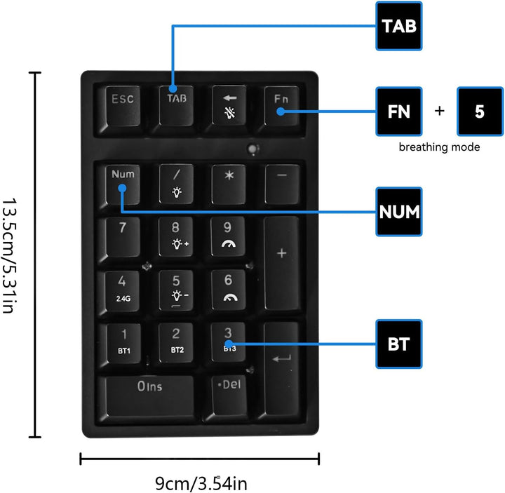 Generisch Zahlenblock | USB Mechanische Kompakte,21 Tasten Nummernblock,Für Laptop Computer, Desktop