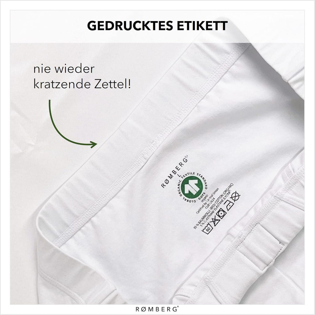 Romberg Herren Unterhose, klassischer Slip, 6er Pack aus nachhaltiger Bio-Baumwolle (GOTS Zertifizie