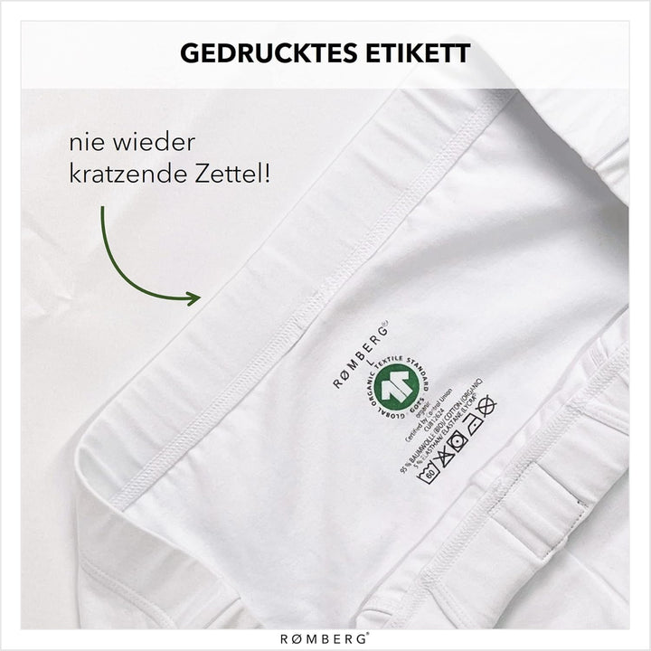 Romberg Herren Unterhose, klassischer Slip, 6er Pack aus nachhaltiger Bio-Baumwolle (GOTS Zertifizie