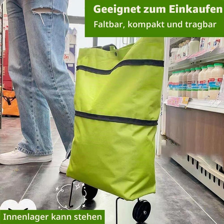 Faltbare Tasche mit Rollen | Faltbarer Einkaufstrolley | Multifunktionale Einkaufstasche mit Rollen