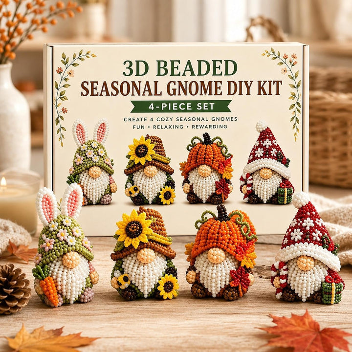 Generisch DIY 3D-Perlenwichtel-Bastelset Tiny 3D Beaded DIY Kit für Erwachsene und Jugendliche Mit 4